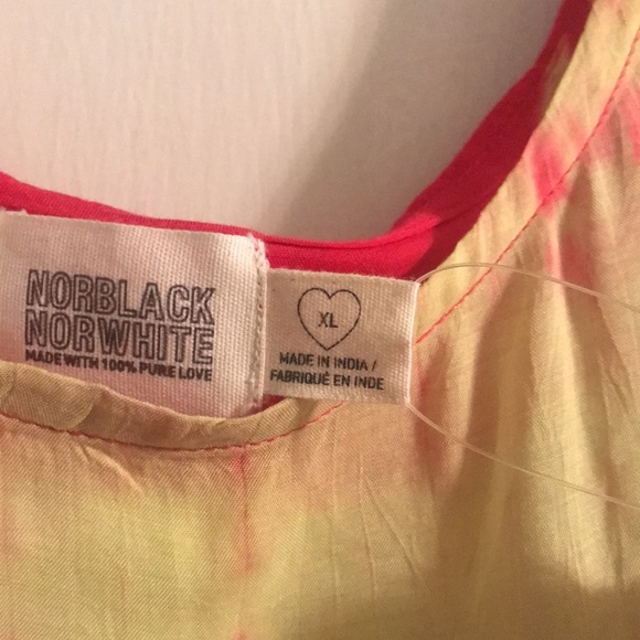 💛💗Beautiful Anthropologie Norblack Norwhite pink and yellow tie dye dress💝 - Picture 10 of 11